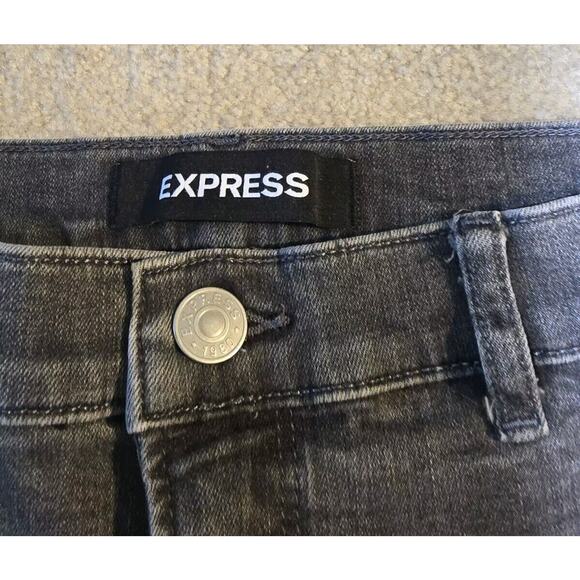 Express Women’s Size 2R Gray Stretch Ankle Zip High Rise Skinny Jeans - Picture 5 of 9